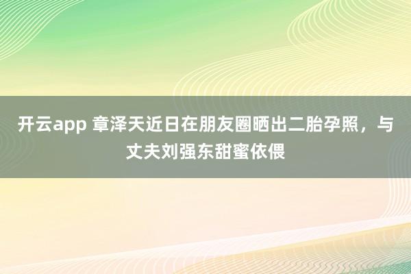 开云app 章泽天近日在朋友圈晒出二胎孕照，与丈夫刘强东甜蜜依偎